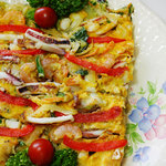 Seafood vegetable pancake