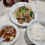 光華飯店 - レバニラ炒めとライス（小）