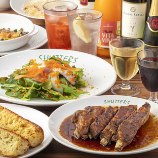 All 5 dishes and all-you-can-drink course with famous spare ribs starting from 5,000 yen including tax