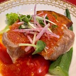 ビストロ ソウボウ - Chefのおまかせランチ(\1,250) 豚肩ロースの煮込み～和風トマトソース～