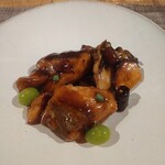 fu-fu shisen - 秋鮭のポルチーニオイスターソース