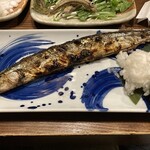 炉ばたのてんがらもん - サンマ。ちょっと痩せてた。肝も食べました。