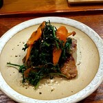 あまおと - 人参葉と牛肉