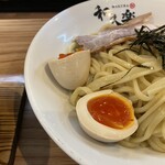 Wakura - 濃厚海老つけ麺（大盛）塩＋味玉