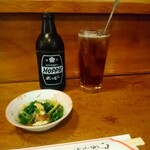 菊乃家本店 - ホッピー黒とお通し