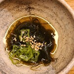 焼とり 熟成魚 木崎 - •岩モズク　普通のモズクと違い岩につき海女さんが手づかみで取ってる物が多い様ですね、しっかりと歯ごたえがあります！！