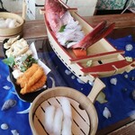 Kaisen Gokuu - ミーバイお造り、ミーバイフライ、ミーバイ天ぷら、ミーバイ握り寿司