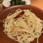 サイゼリヤ - ペペロンチーノとほうれん草ソテー