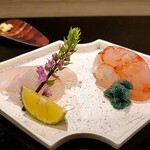 島津 - 寒鮃とボタン海老