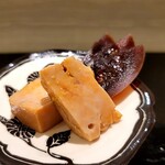 島津 - 鮟肝とスイカの奈良漬け