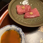 菊乃井 - 芥子黄身醤油と来たか