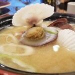 回転寿し トリトン - ほたての味噌汁。