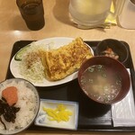 豆緒 - だし巻き玉子定食800円