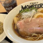 豊浜サービスエリア(上り) レストラン 千登世 - オリーブ地鶏醤油ラーメン チャーハンセット