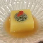 Kunitouroku Bunkazai Nikiya - 箸付　銀杏豆富にほうれん草味噌