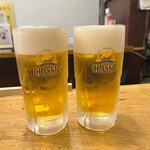 Dairokujuu San Nana Youmaru - 「生ビールセット ¥1100-」の生ビール