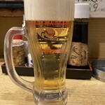 三宮高架下酒場 茶々 - 生ビール（中）