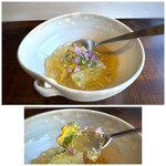 Kuikiri Shiranita - ＊冷たい食感が心地いいこと。鯛の旨味を感じるジュレは優しい味わい。