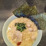 横浜家系ラーメン 魂心家 - 塩らーめん 大盛り(2023年10月26日)