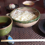 温かいうどんは釜揚げ風です＾＾；
