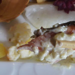 切麦屋 あいだ - 秋鮭にはタルタルソースが・・・