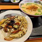 台湾料理 金龍閣 - 回鍋飯＋豚骨台湾ラーメン 850円