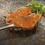 カーサ・デル・チーボ - 秋鮭といくらのマリナータのオレンジ風味のハーブサラダ