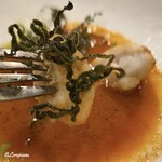 カーサ・デル・チーボ - 鮟鱇のアッローストに漉き昆布のフリット