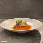 カーサ・デル・チーボ - 鮟鱇のアッローストにチュッピンとパセリオイル