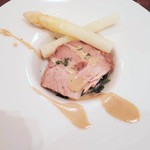 ワッシーズダイニングスープル - お友だちでホタテが苦手な人がいたので、
      一皿は豚肉に変えてもらいました。