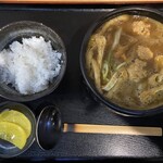 琴櫻 - カレーちゃんこうどん おにぎりセットの白ご飯変更 840円