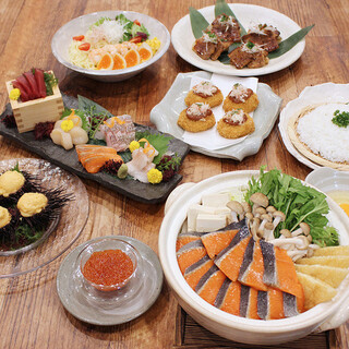 ★Our recommended dish★Enjoy Hokkaido with a warming Ishikari hotpot course◎