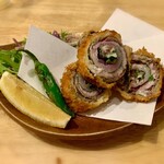 釣か飯 - 秋刀魚の梅しそ揚げ 850円