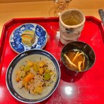 Ginza Kitagawa - 天バラ  ご飯には昆布や胡麻も
