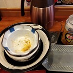 俺の中華たなか家 - 勿論綺麗✨に完飲❗完食❗❗奥のポットは「スープ割り用」。最後まで熱々を楽しめます(#^.^#)