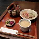 神楽坂 九頭龍蕎麦 - 名物ソースカツ丼セット　1,050円