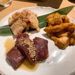 黒毛和牛専門店 炭火焼肉 たんと - 塩レバー＆ホルモン＆特上ミノ