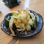 手打ち蕎麦 眞壁 - 「浅漬け野菜」