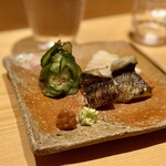 鮨 さいとう - 生の穴子をサッと炙ったもの、珍しくてビックリ