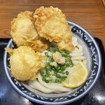 釜たけうどん 明石焼 - とり玉天ぶっかけ