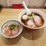 麺尊 RAGE - 特製軍鶏そば ＋ チャーシューご飯