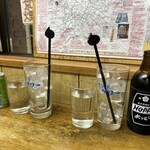 三兵酒店 - 緑茶サワー450円　ホッピー白500円