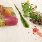 四間道レストランMATSUURA - 戻り鰹と野菜のテリーヌ