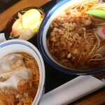 松寿庵 - かつ丼セット（たぬき蕎麦）