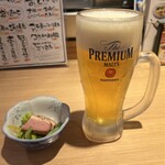 Tairyoushokudou Hiro Umi - サービスのビールにも付出し