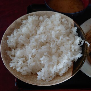 七番 - 年季の入った食品サンプルが器からズレているくらいに、丼の中でスルッと動くご飯。