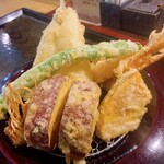 百承蕎麦 大和 - さつま芋の厚み！天使の海老に鱚、カボチャなど