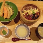 鉄板焼 ほっこり家 - うな牛セット