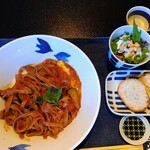 トラットリア自家製蕎麦 武野屋 - モッツァレラと茄子のパスタ