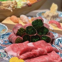 黄金出汁しゃぶと江戸前寿司 肉のあさつ 梅田お初天神店 - 